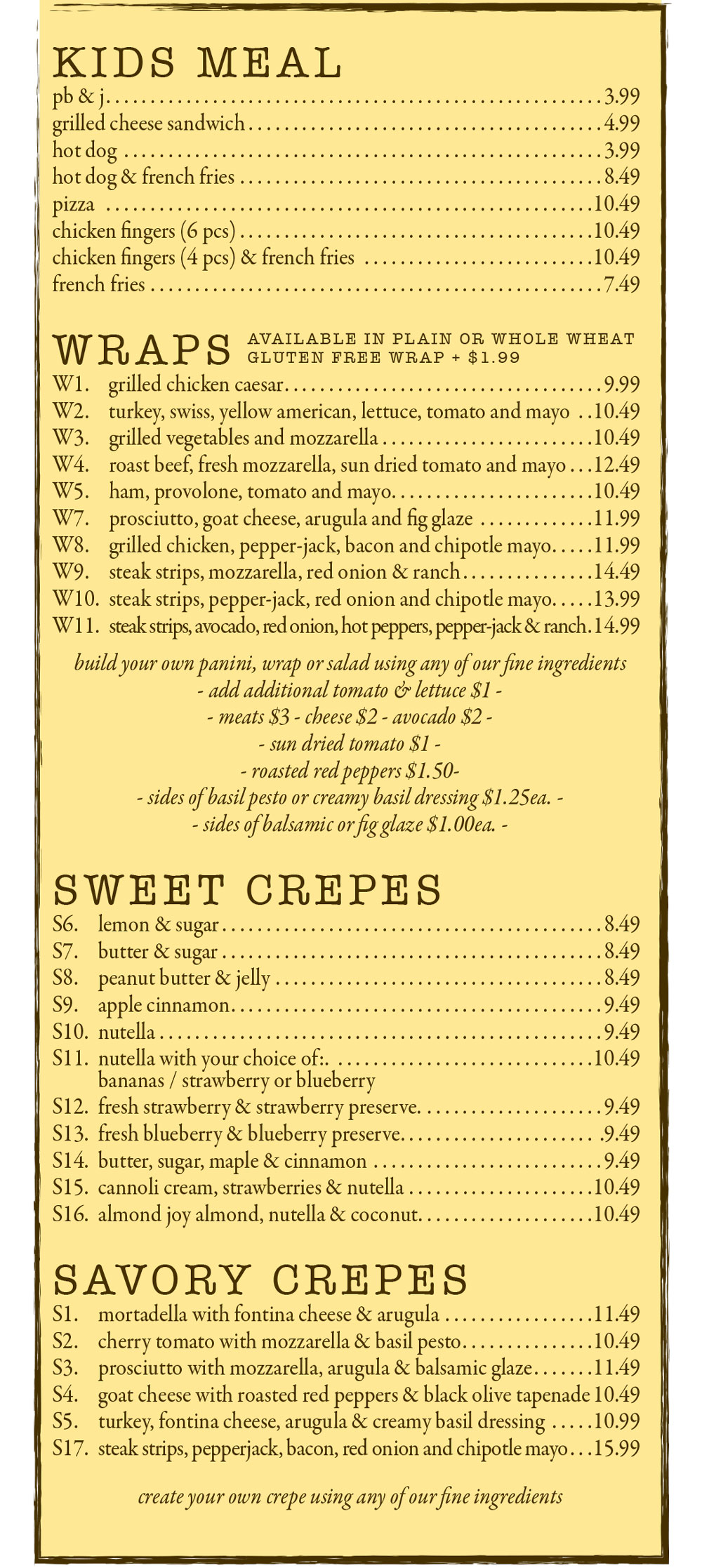Richmond Location Menu photos