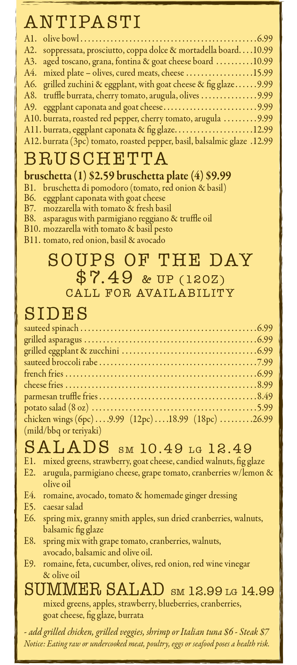 Richmond Location Menu photos
