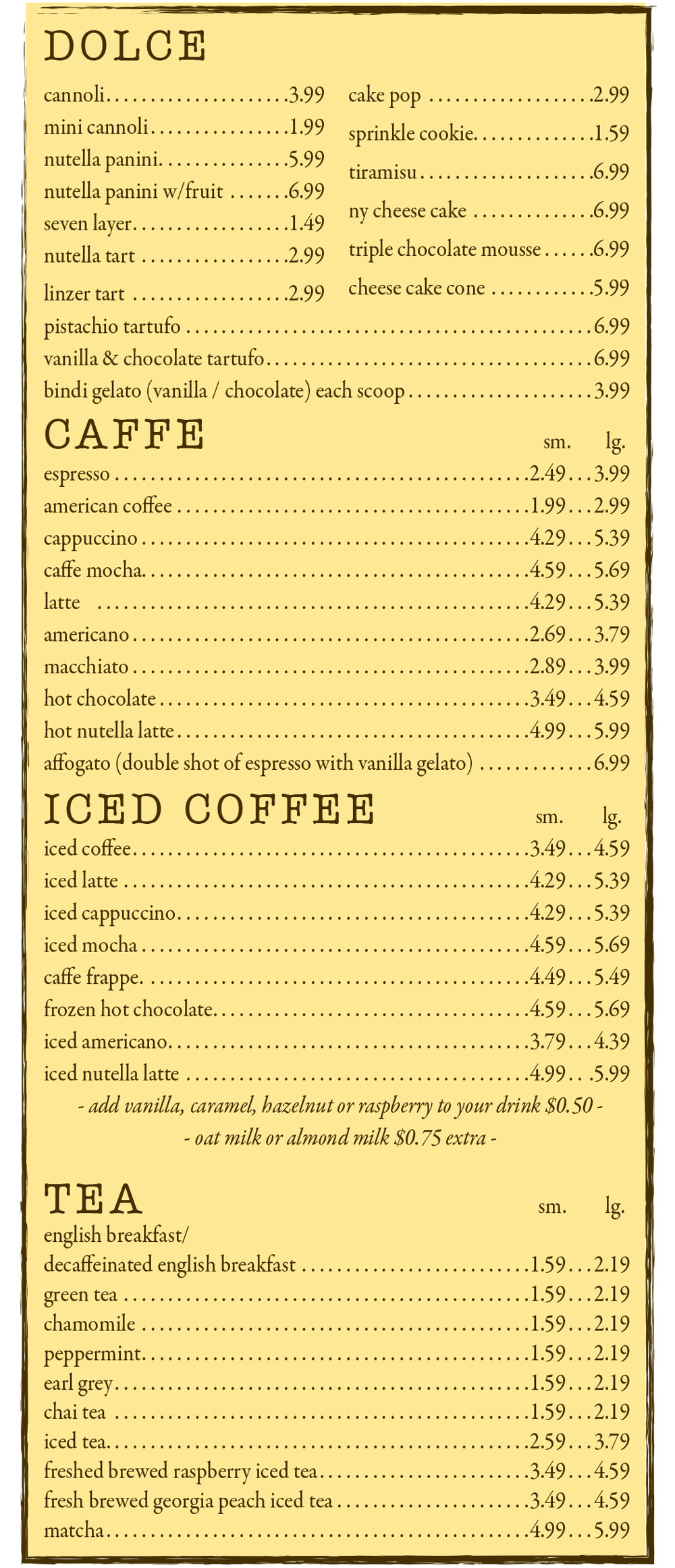 Richmond Location Menu photos