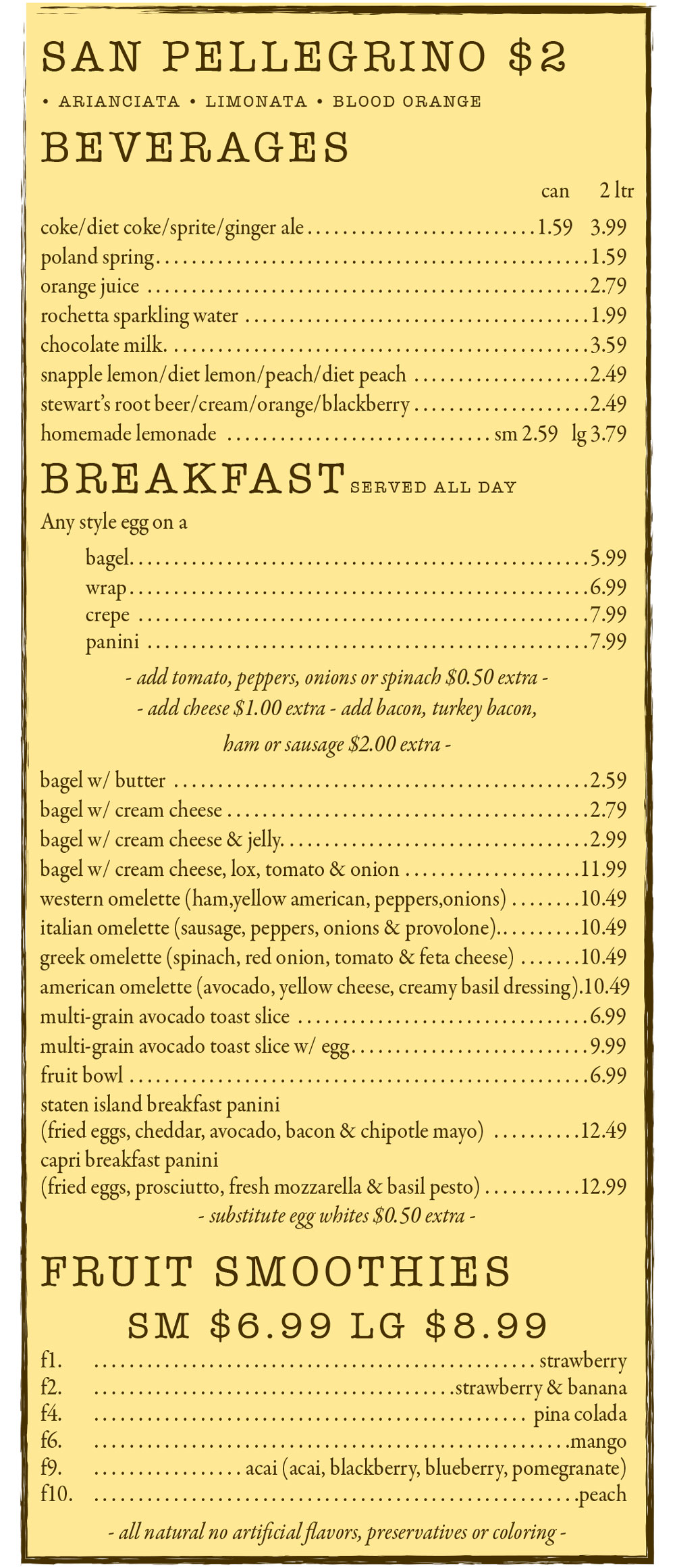 Richmond Location Menu photos