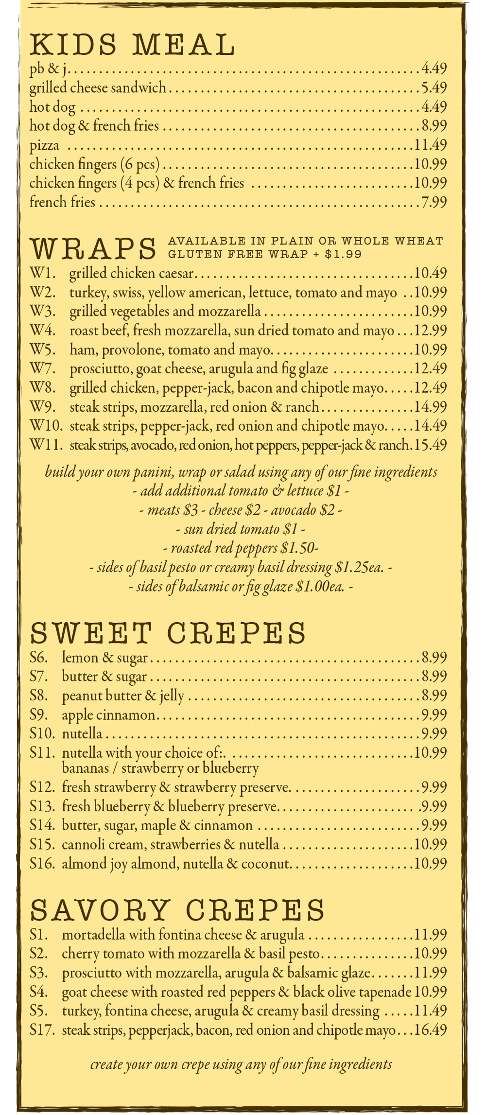 Richmond Location Menu photos