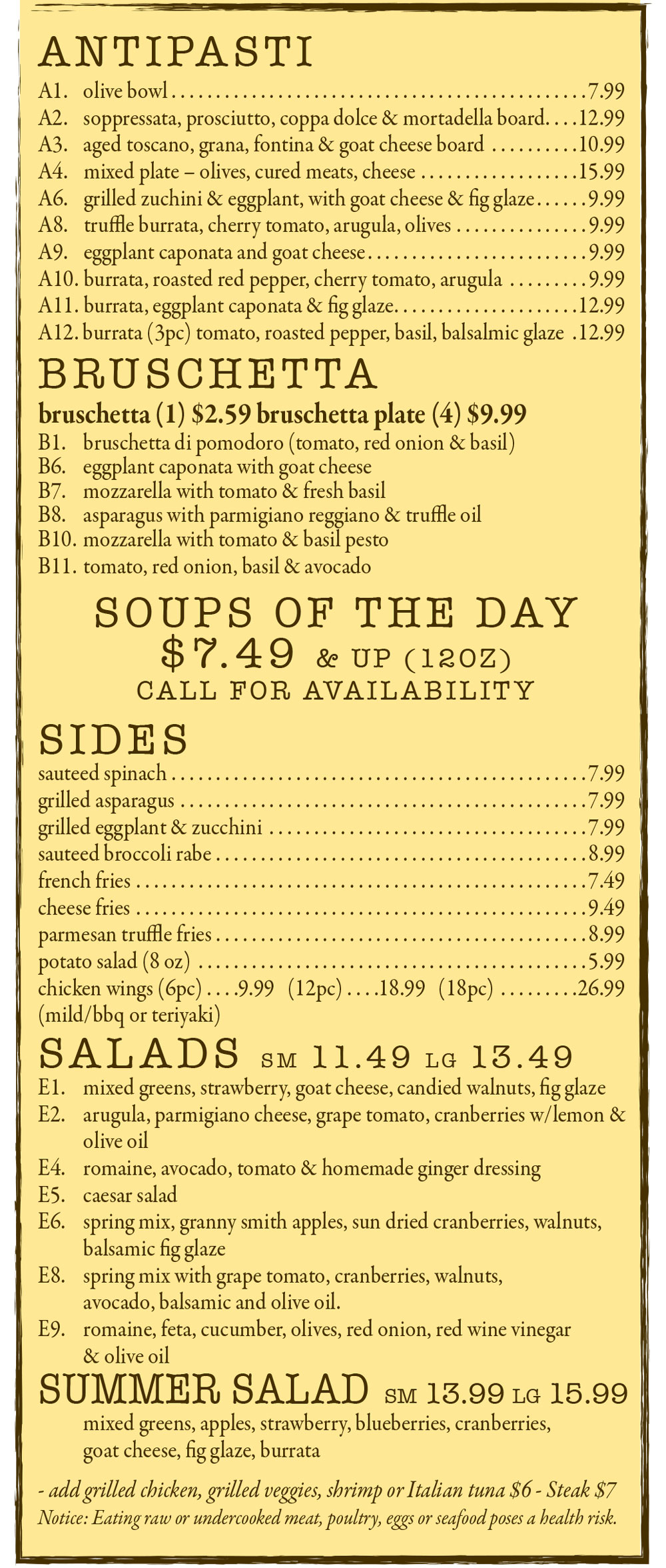 Richmond Location Menu photos