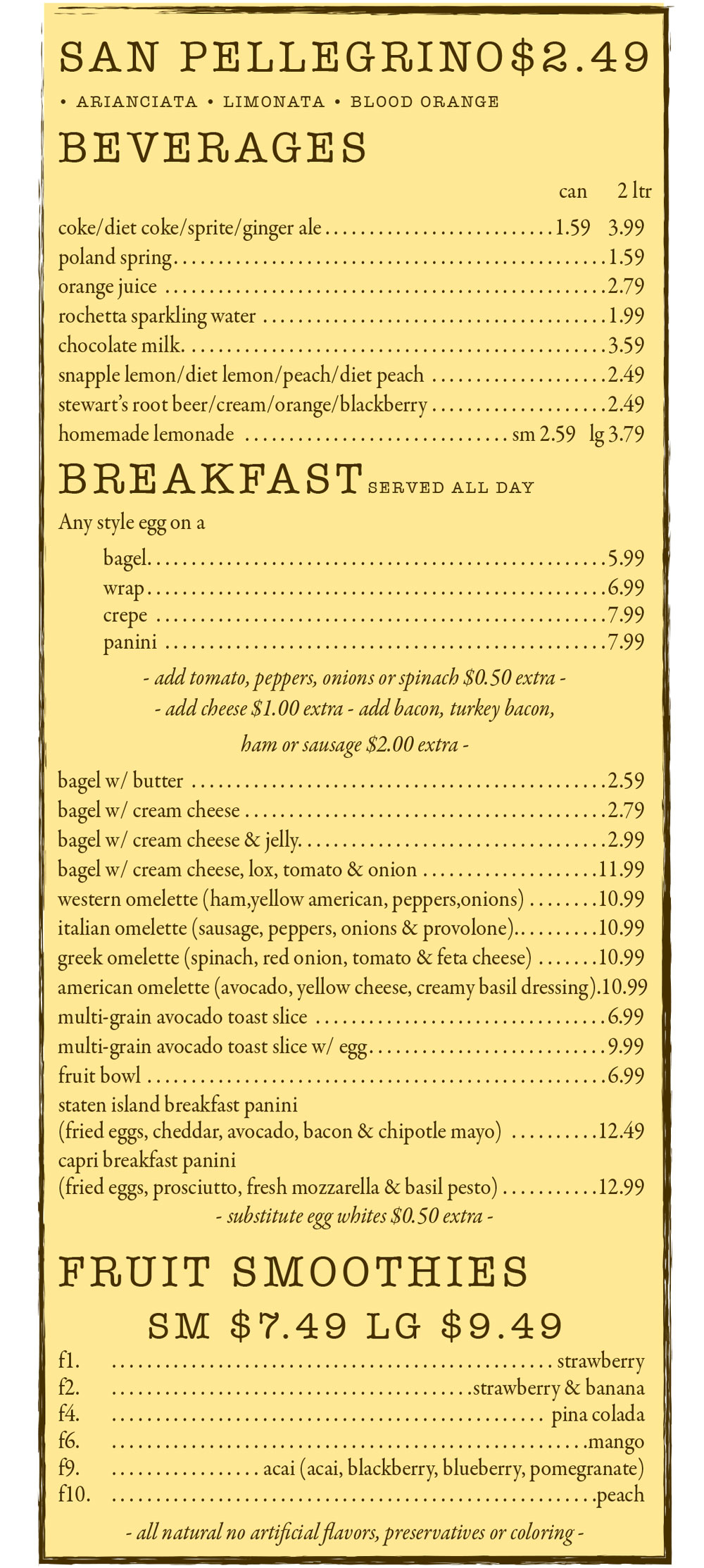 Richmond Location Menu photos