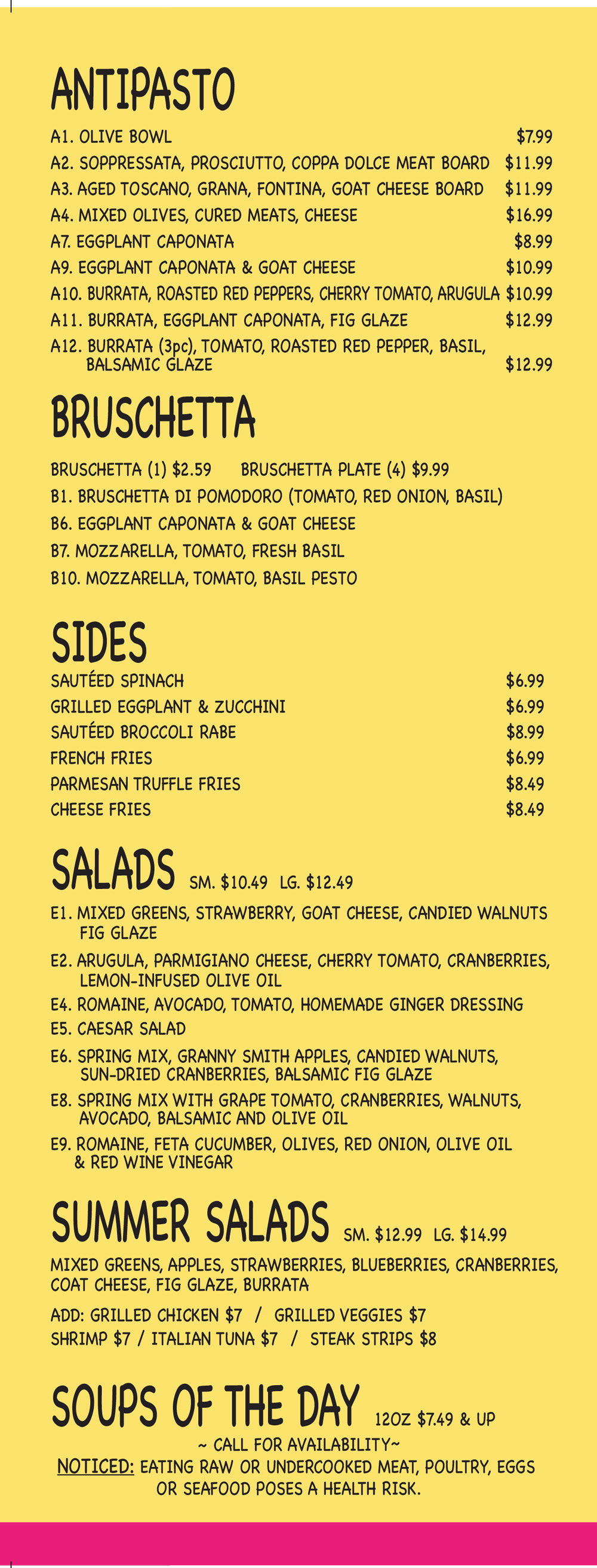 Rockaway Location Menu photos